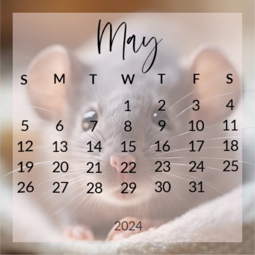 2024 may planner calendar pet photo sticker