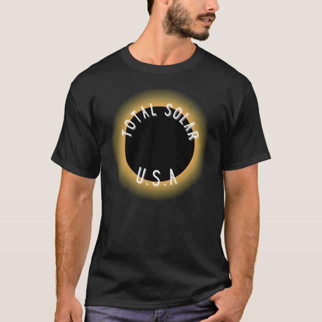 2024 men's t-shirts total solar eclipse (Front)