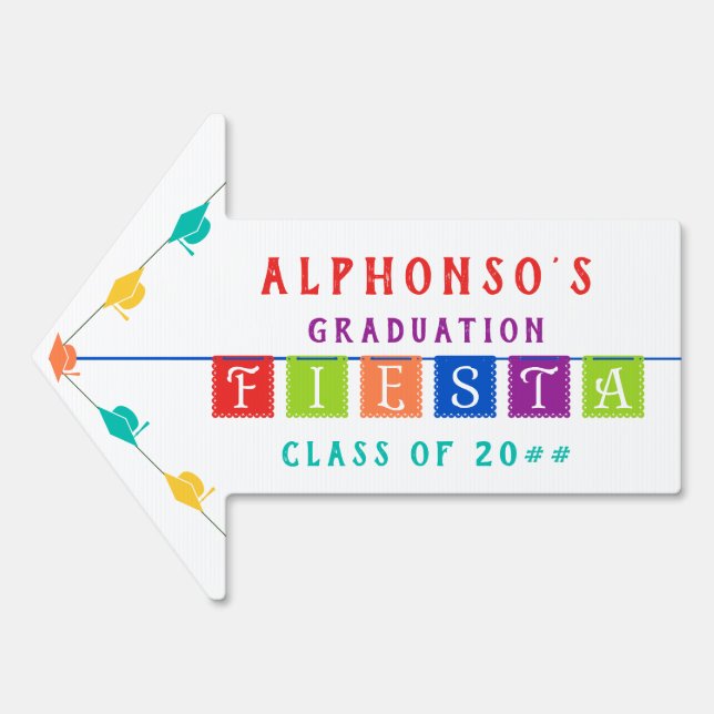 2024 Mexican Fiesta Graduation Party Welcome Yard Sign (Front)
