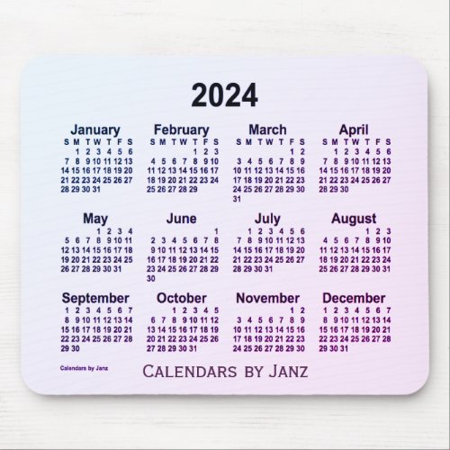 2024 Miami Smoke Calendar by Janz Mouse Pad