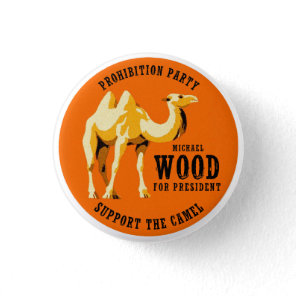 2024 Michael Wood President Orange Camel Button