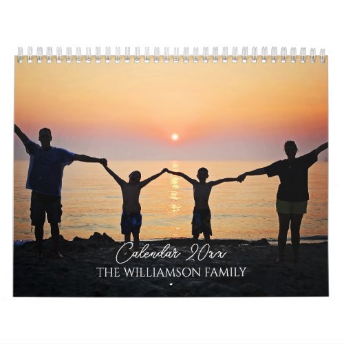 2024 Minimalist Modern Customized Photo Family Calendar