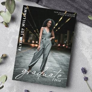 2024 Minimalist Script College Graduate Photo Announcement