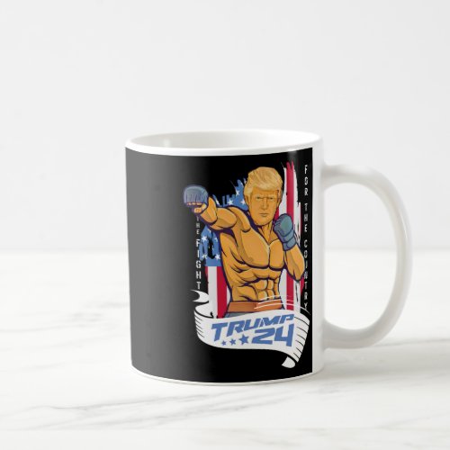 2024 Mma Fighter Style Fight For The Country Gift  Coffee Mug
