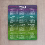 2024 Modern Abstract Calendar Vertical Mouse Pad<br><div class="desc">A modern painting with a 2024 calendar. A colorful business item for the New Year. A exciting option for a calendar background instead of a solid color.</div>