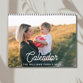 2024 Modern Create Your Own Custom Family Photo  Calendar by HappyPeoplePrints at Zazzle