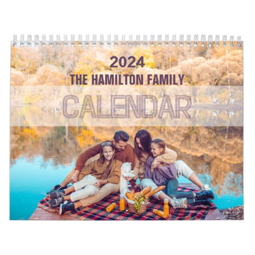 2024 Modern Custom Family Photo  Create Your Own  Calendar