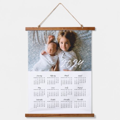 2024 modern family photo calendar hanging tapestry
