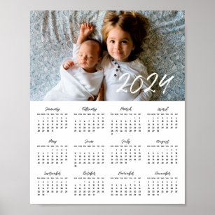 2024 modern family photo calendar poster