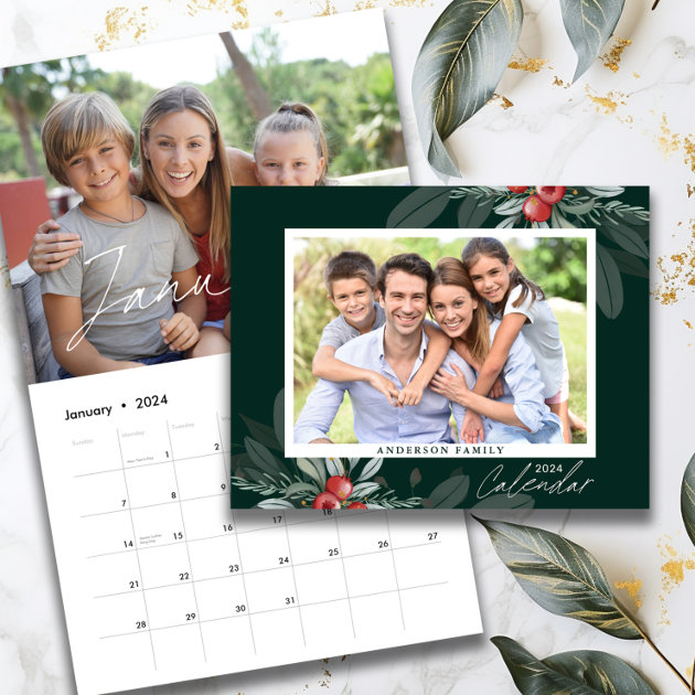 2024 Modern Handwriting Script Family Photo Calendar Zazzle   2024 Modern Handwriting Script Family Photo Calendar R 795prk 630 