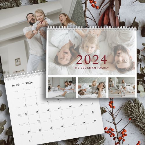 2024 Modern Photo Create Your Own Family Calendar