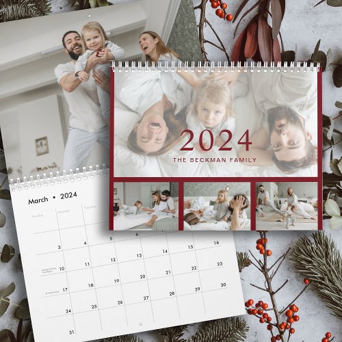 2024 Modern Photo Create Your Own Family Calendar