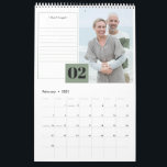 2024 Monthly Photo and Modern Notes Section Calendar<br><div class="desc">Custom Calendar with 13 of your favorite family photos. The photo template is set up for you to add a picture to the front cover and a different picture for each month of the year. Each page also has a bold number to highlight the relevant month and a modern notes...</div>