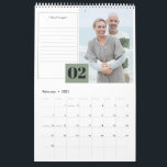 2024 Monthly Photo and Modern Notes Section Calendar<br><div class="desc">Custom Calendar with 13 of your favorite family photos. The photo template is set up for you to add a picture to the front cover and a different picture for each month of the year. Each page also has a bold number to highlight the relevant month and a modern notes...</div>