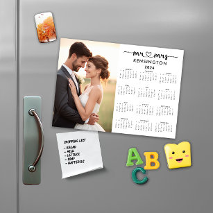2024 Mr Mrs Newlywed Just Married Photo Calendar