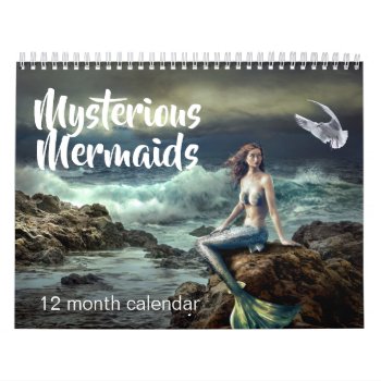 2024 Mysterious Mermaids Fantasy Calendar by MiscellanyShop at Zazzle