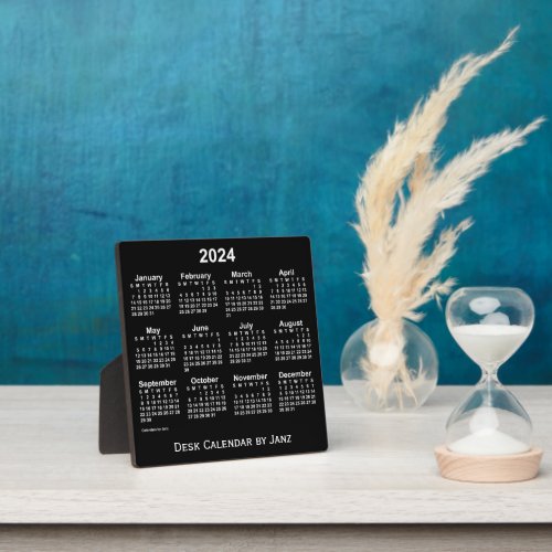 2024 Neon White Desk Calendar by Janz Plaque