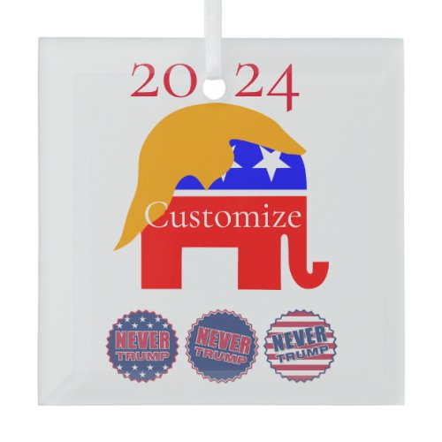 2024 Never Trump Thunder_Cove Glass Ornament