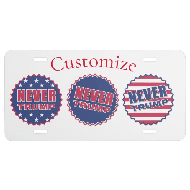 2024 Never Trump Thunder_Cove License Plate (Front)