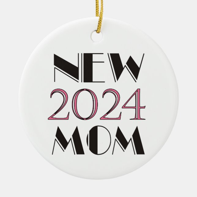 2024 New Mom Ornament (Front)