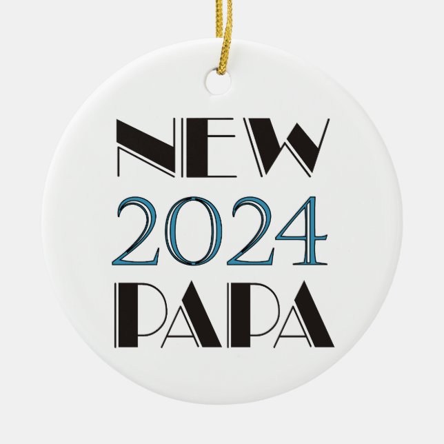 2024 New Papa Ornament (Front)