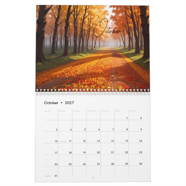 2024 New year Calendar (Oct 2027)