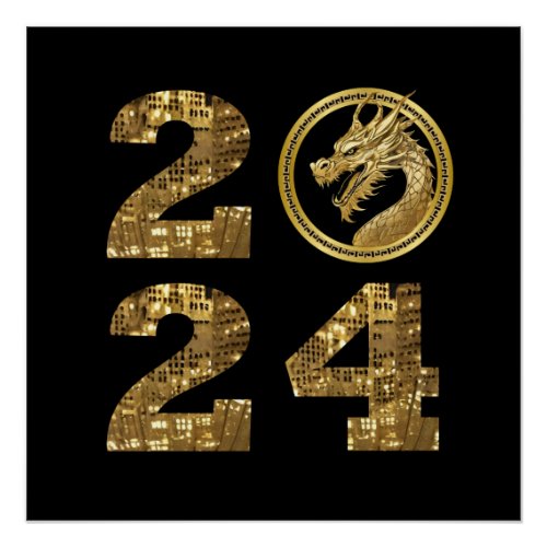 2024 New Year_Chinese New Year_Dragon_ Poster