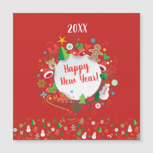 2024 New Year Christmas Holiday Magnetic Card