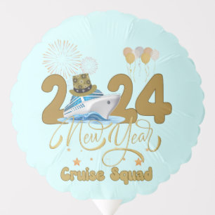 2024 New Year Cruise Squad NYE Party Travel Group Balloon