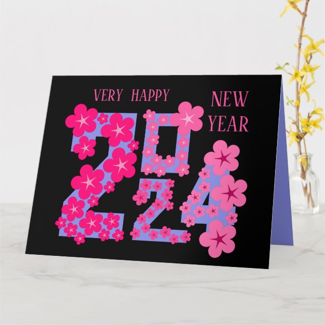 2024 NEW YEAR GREETING FOR ANYONE CARD (Yellow Flower)
