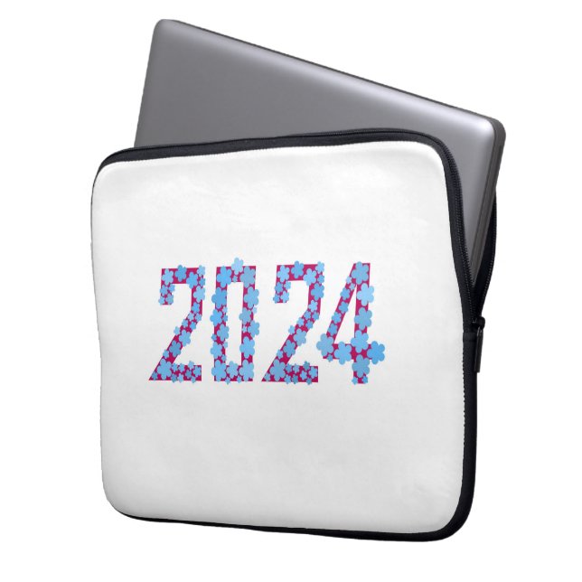 2024 NEW YEAR GREETING FOR MOM, DAD SISTER BROTHER LAPTOP SLEEVE (Front Left)