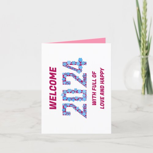 2024 NEW YEAR GREETING MOM DAD SISTER BROTHER BOSS HOLIDAY CARD