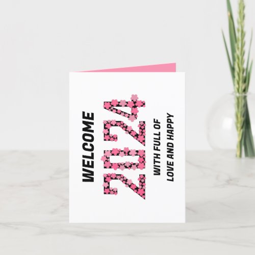 2024 NEW YEAR GREETING MOM DAD SISTER BROTHER BOSS HOLIDAY CARD