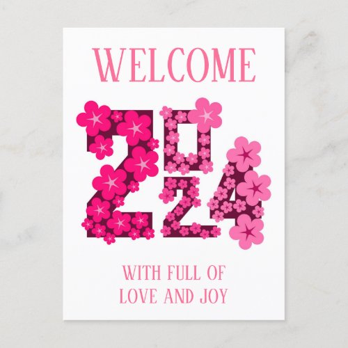 2024 NEW YEAR GREETING MOM DAD SISTER BROTHER BOSS POSTCARD