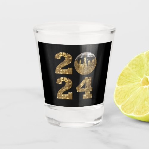 2024 New Year Party_Ball_NYC Gold_ Shot Glass