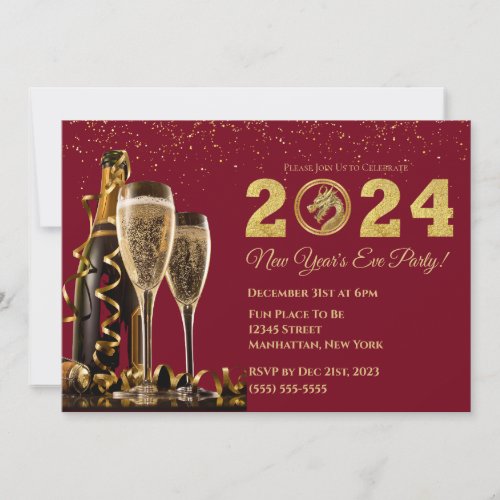 2024 New Years Eve Party_Chinese Dragon_ Invitation