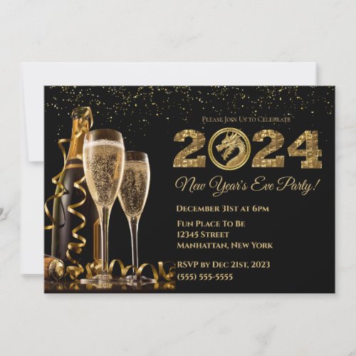 2024 New Years Eve Party_Chinese Dragon_ Invitation