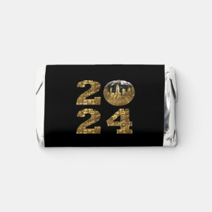 2024-New Year's Eve Party Favors-Ball-NYC Gold- Hershey's Miniatures