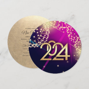 2024 New Year's Eve Party Fireworks  Invitation