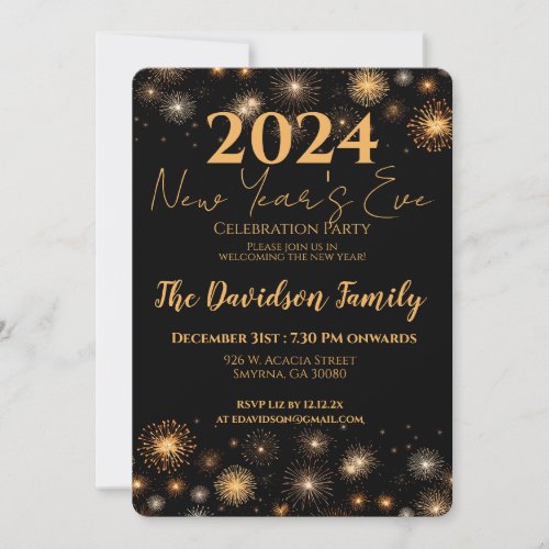 2024 New Years Eve Party Invitation