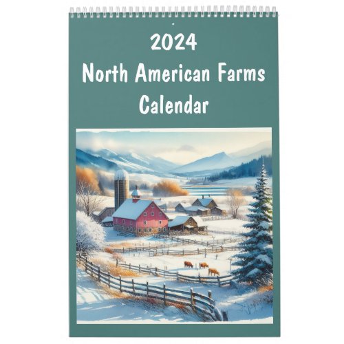 2024 North American Farms Rural Landscape Calendar