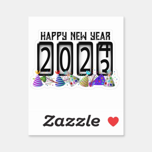 2024 Odometer New Years Party Sticker