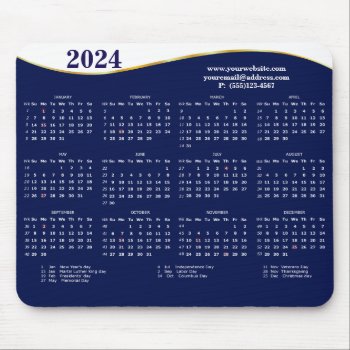 2024 On Blue And White Mouse Pad by Stangrit at Zazzle