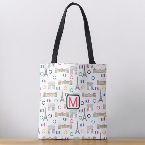 2024 Paris France Games Summer Monogram Tote Bag