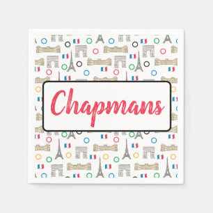 2024 Paris France Games Summer Personalized Napkins