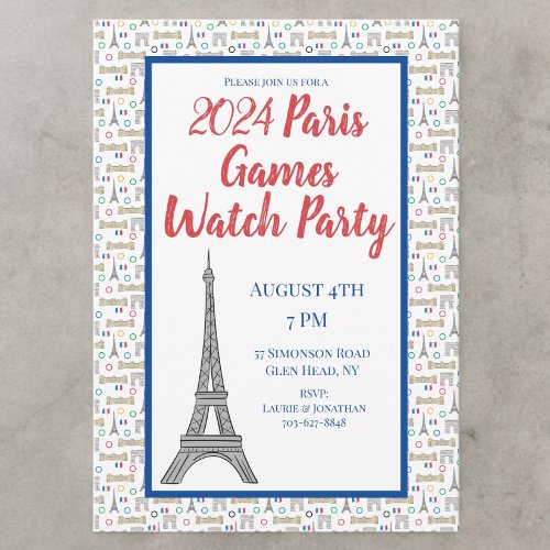 2024 Paris Games Summer Watch Party Invitation