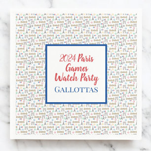 2024 Paris Games Summer Watch Party Personalized Napkins