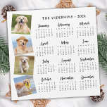 2024 Personalized Family Pet Dog Photos Calendar<br><div class="desc">2024 Photo Calendar Magnet Cards - Send New Year Greetings or include in your Christmas cards, these 5x7 photo calendar cards are perfect as Christmas and New Year cards to family and friends. Perfect to highlight or circle special family dates, anniversaries, birthdays, and reunions. Personalize these full year photo calendar...</div>