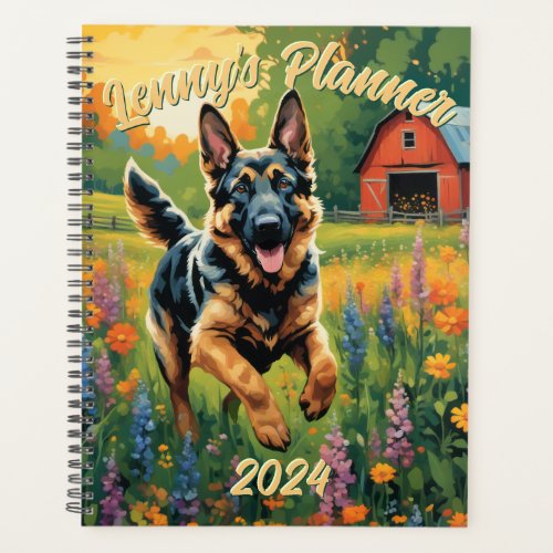 2024 personalized German Shepherd Planner