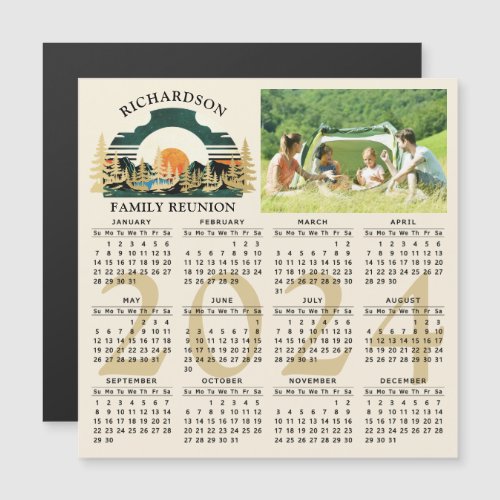 2024 Photo Calendar Camping Family Reunion Vintage